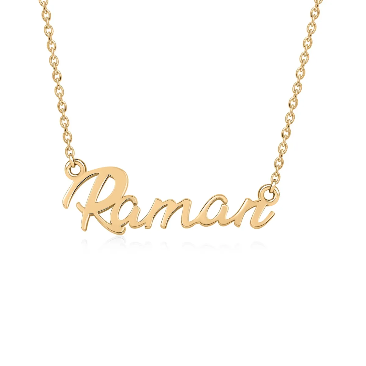 Bold Initial Custom Script Name Necklace