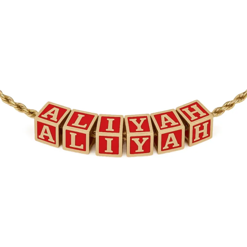 Enamel Box Letter Pendant