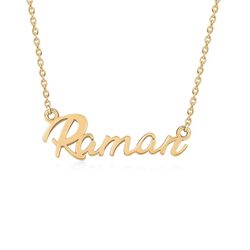 Bold Initial Custom Script Name Necklace